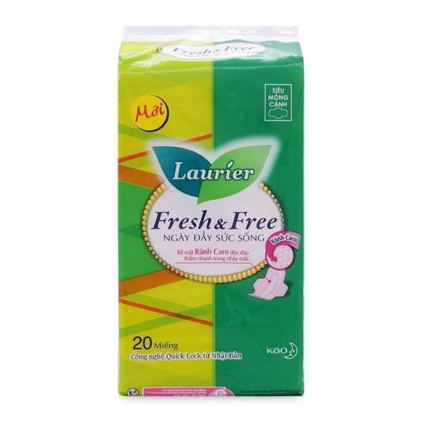 Băng Vệ Sinh Laurier FRESH & FREE 20 miếng