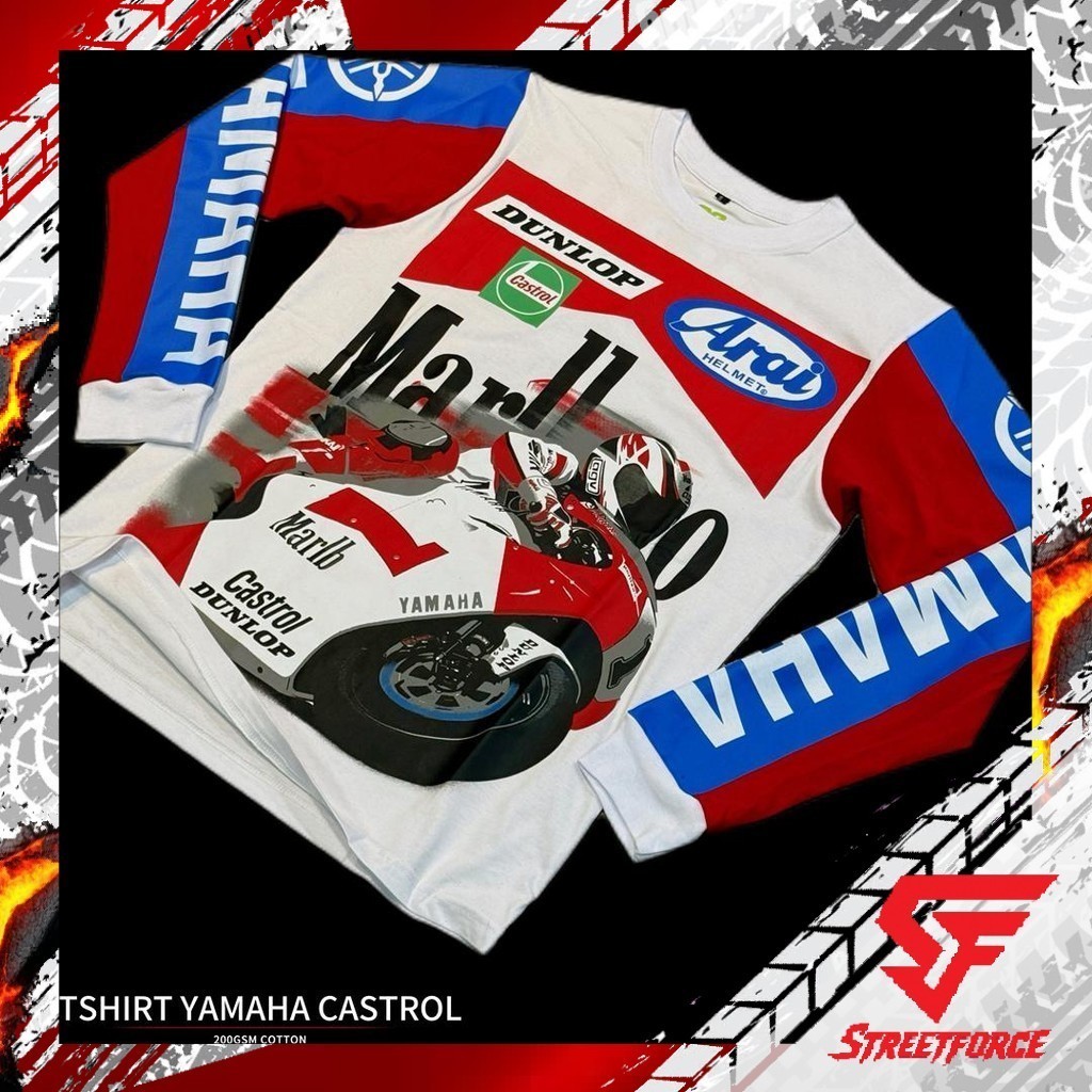 Áo thun Yamaha Castro tay dài in hình độ phân giải cao