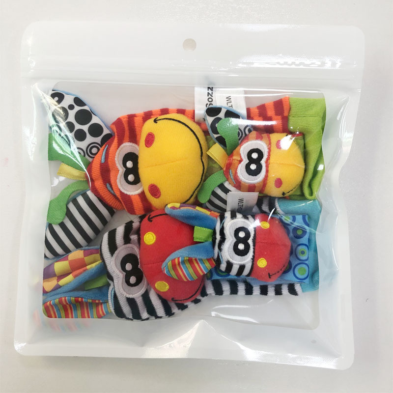 Sozzy Dây Đeo Cổ Tay Tất Lục Lạc Sơ Sinh 0-June Baby Group Box Set Vòng Tay Đồ Chơi Giáo Dục Sớm [6.