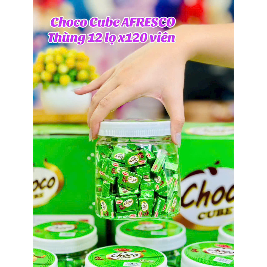 Hũ 120 viên Kẹo Choco cube milo Đài Loan siêu hót ( kẹo milo)