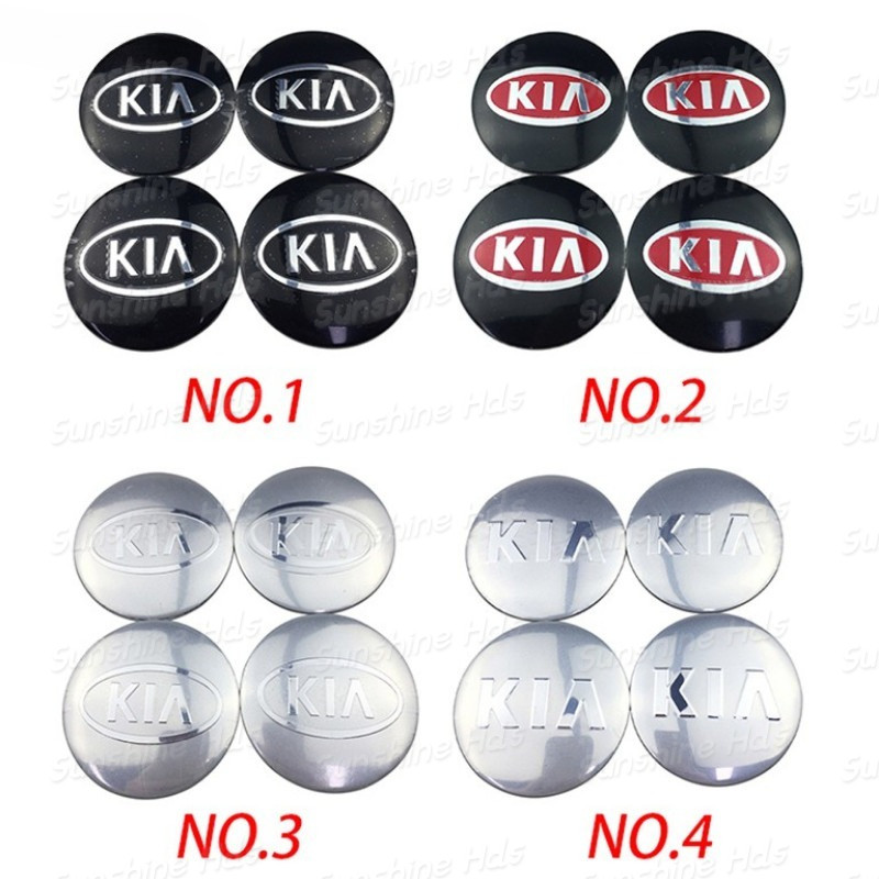 4X 60mm Bánh Xe Ô Tô Trung Tâm Vành Hub Mũ Bao Viền Hubcaps 56mm Biểu Tượng Huy Hiệu Dán Decal Cho K