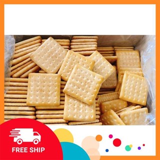  Bánh Quy Lạt Vuông Mặn NGỌT Không Đường Dùng Làm Bánh Quy Hành 500G đồ ăn vặt snack 