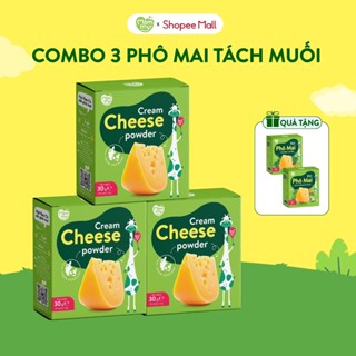 Combo 3 hộp phô mai tách muối Mămmy dạng bột rắc cơm, cháo cho bé ăn dặm, hộp 10 ống (3g/ ống)