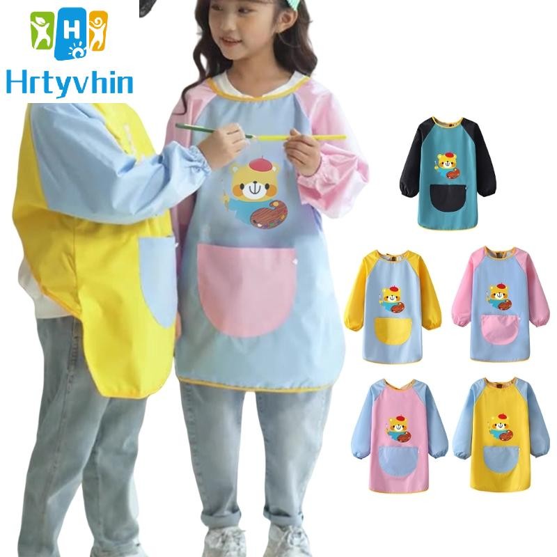 Baby Bib Waterproof Baby Feeding Smock Kids Painting Apron Coat Easy to Clean