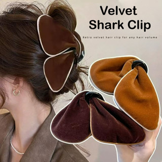  Kẹp Tóc Tam Giác Nhung Thời Trang Đơn Giản - Màu Bun Cá Mập 