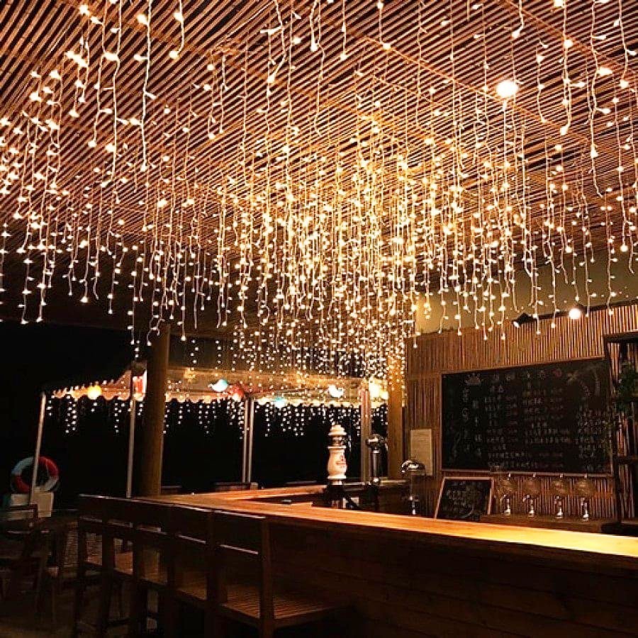 LED Ice Bar Waterfall Light Festival Lighting Window/Balcony Decoration with Plug Energy saving, Dur