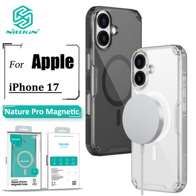 Nillkin Nature Pro Từ Tính Dành Cho iPhone 17 Ốp điện thoại Siêu Mỏng Sang Trọng Mềm TPU Trong Suốt Túi Khí Chống Sốc Mặt Sau