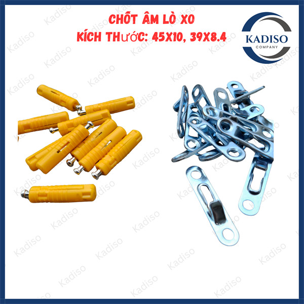 Túi 20 bộ Chốt âm lò xo - Phụ kiện liên kết nội thất