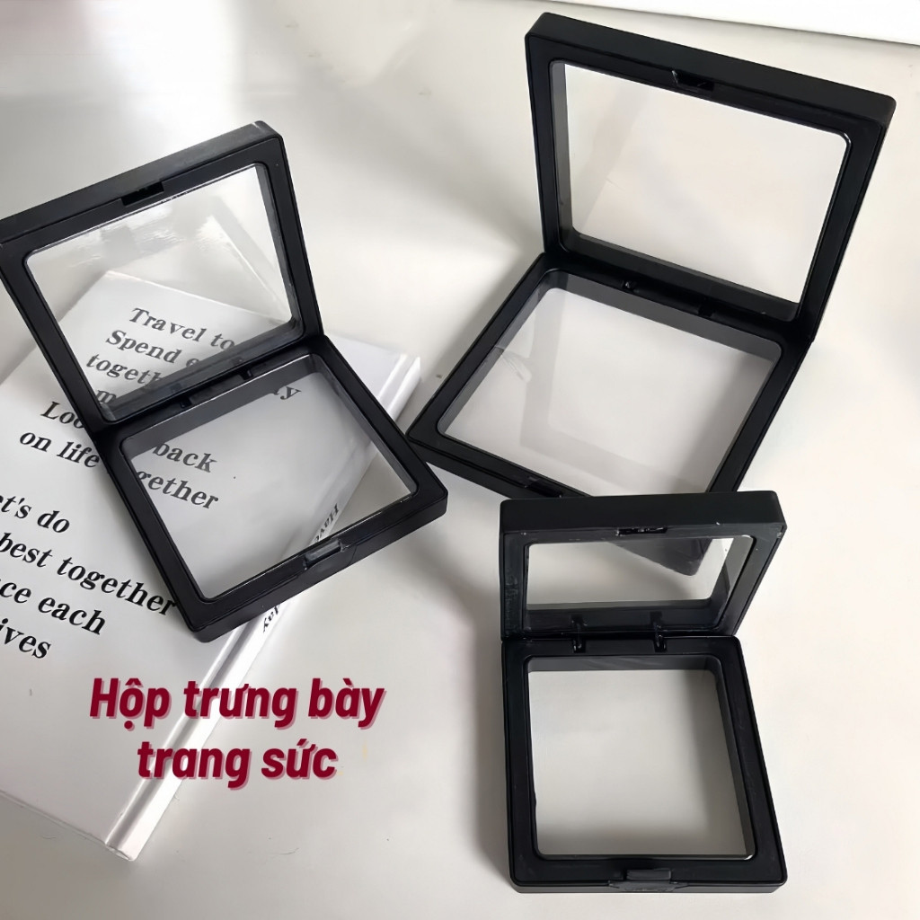 Y7 Hộp Đựng Trang Sức Màng PG Trong Suốt, Hộp Hoa Tai Mini Trưng Bày Nữ Trang YOLAR
