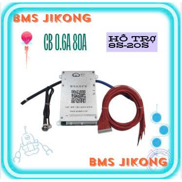 MẠCH BẢO VỆ PIN BMS JK 80A CÂN BẰNG CHỦ ĐỘNG 0.6A - HỖ TRỢ TỪ 8S ĐẾN 20S - GIAO TIẾP THÔNG MINH - HÀ