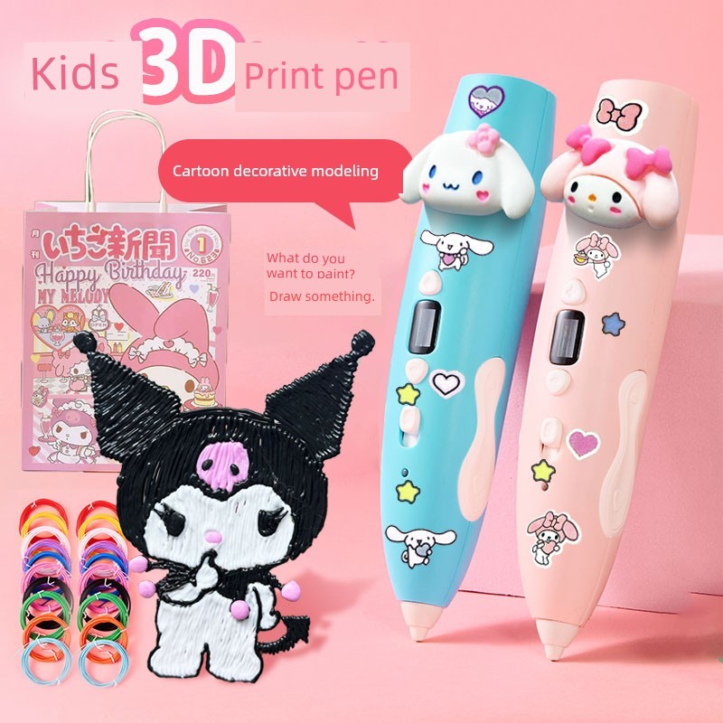 Bút in 3d dành cho trẻ em Bút vẽ nhiệt độ thấp ba chiều 4d Giá rẻ hơn Đa chức năng Bút máy in 3D ma 