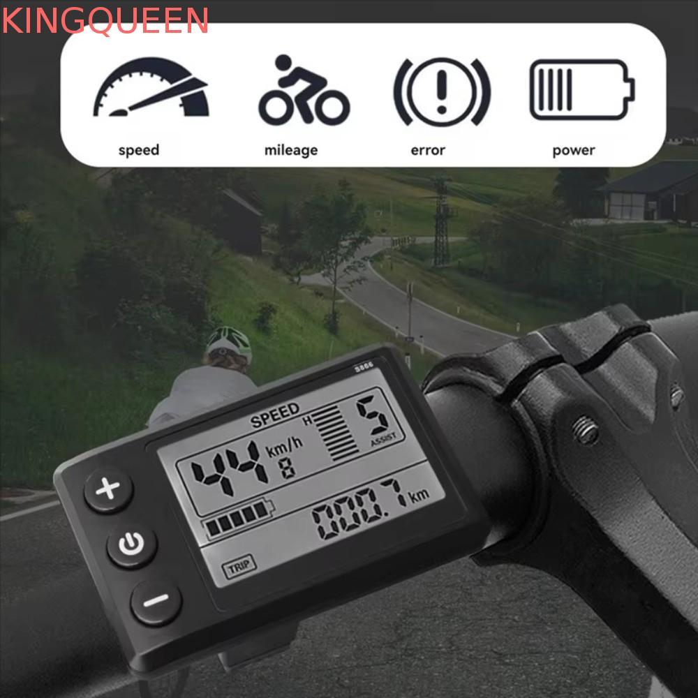 Bảng điều khiển xe đạp điện KINGQUEEN, Màn hình LCD xe đạp điện chống nước 24V 36V 48V IP65, Màn hìn