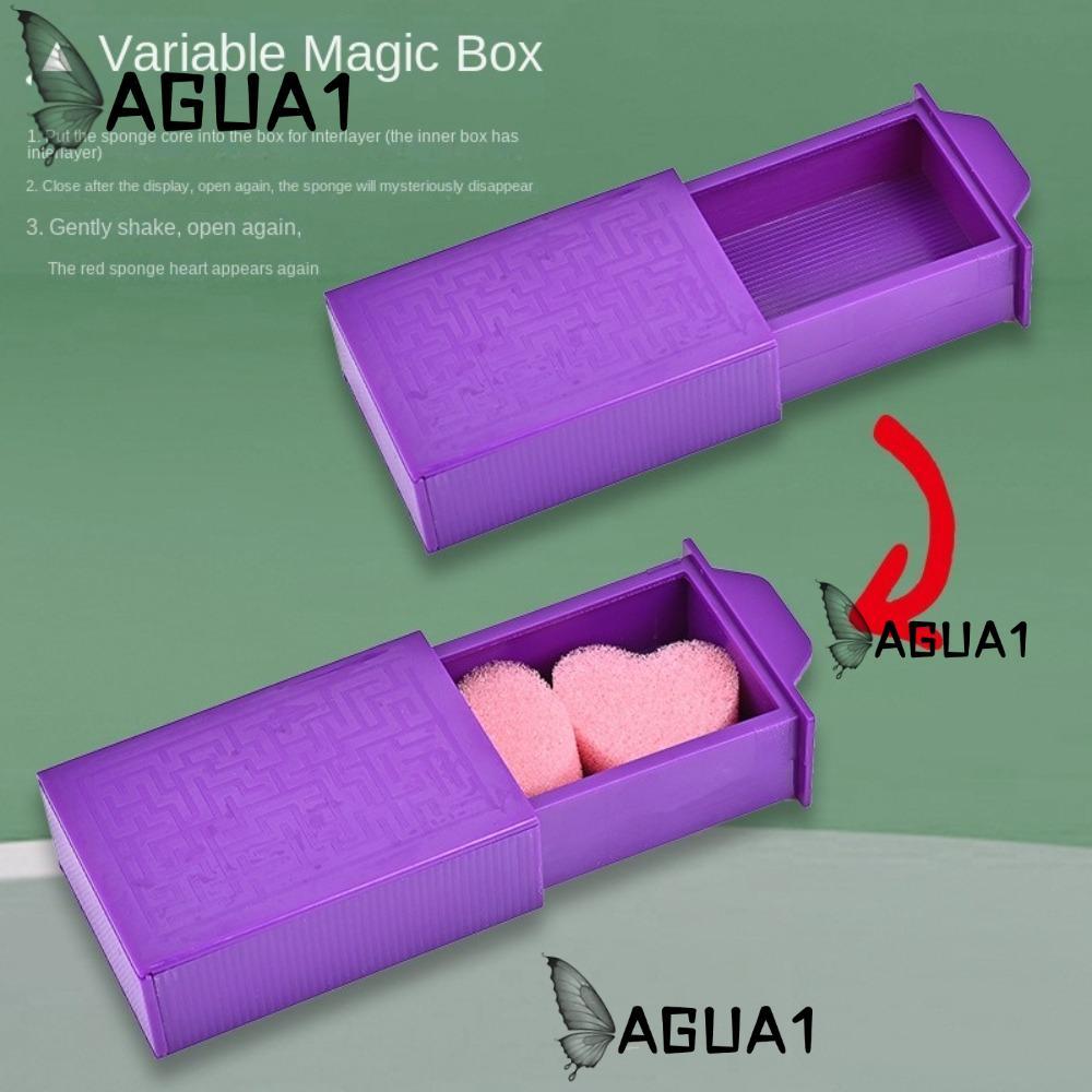 AGUA1 Hộp biến mất ma thuật, Magic Show Magic Purple Magic, Sáng tạo Ngộ nghĩnh Bí ẩn Trick Performa