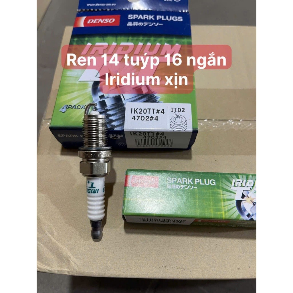 Báo ĐỏBộ 4 Bugi Denso Iridium  Ik16 IK20 IK20TT Vios Altis Yaris camry Accent Cerato Elantra Civic C