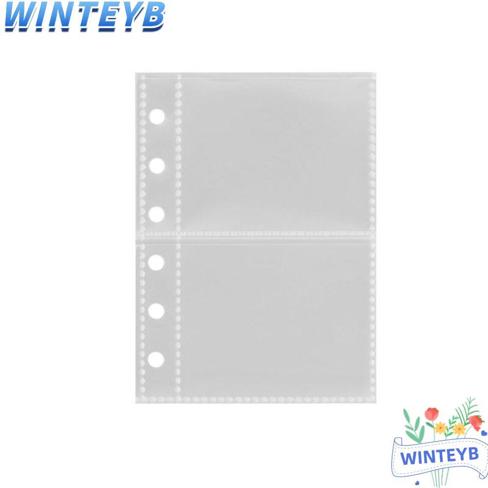 WINTEYB Photocard Binder Sheets, PP Acid Trong Suốt Nhiều Túi Tay, A7 Kpop Photocard Binder