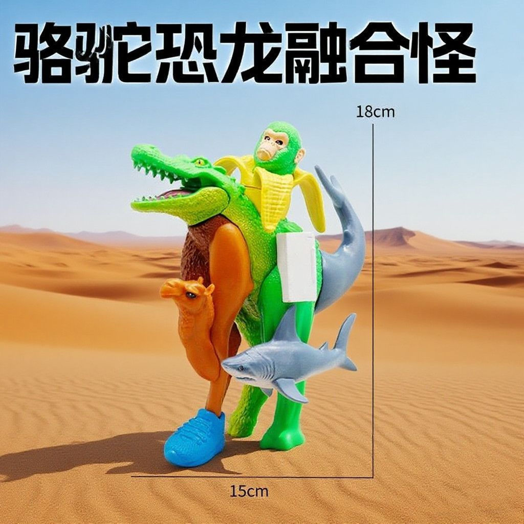 TQ~Camel-dinosaur fusion creature from abroad AI Shanhaijing Detachable and Assemblable Monster Figu