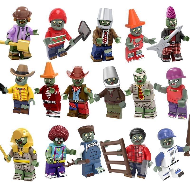 Tương thích với Lego Plants vs Zombies Pharaoh Halloween Kinh dị Bà Minifigures Lắp ráp Khối xây dựn