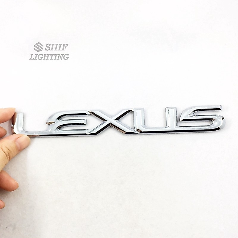 Miếng khắc chữ LEXUS bằng ABS pha chrome dùng dán trang trí oto