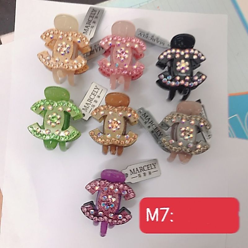 Kẹp tóc đính đá Marcely cao cấp 3 răng