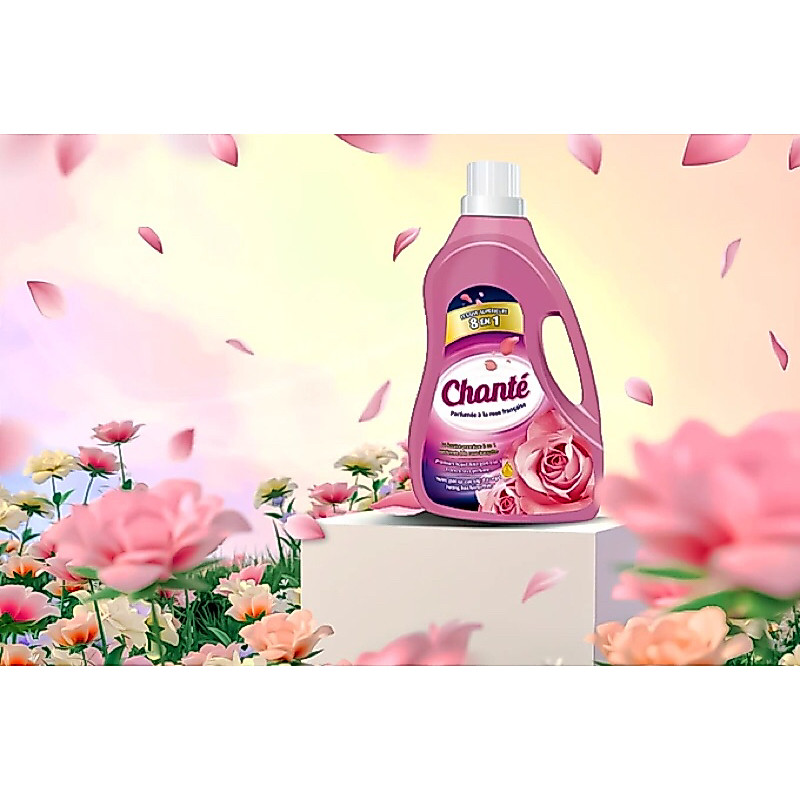 Nước giặt xả hương hoa hồng pháp Chanté 3,4kg