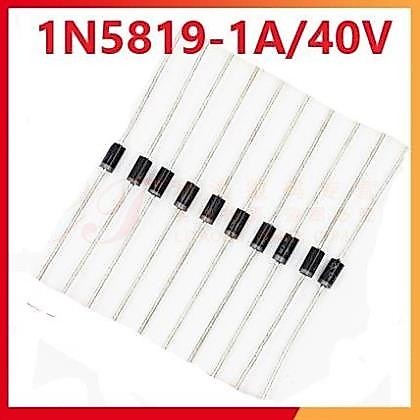 Túi 10 Con - 1N5819 - Diode Schottky IN5819 1A/40V DO-41 Chân Cắm - Đi Ốt Nhanh 5819, SS14, 1N5819 C