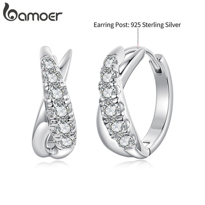 Bamoer Crossover Vòng Bông Tai Trang Sức Thời Trang Cho Nữ Quà Tặng