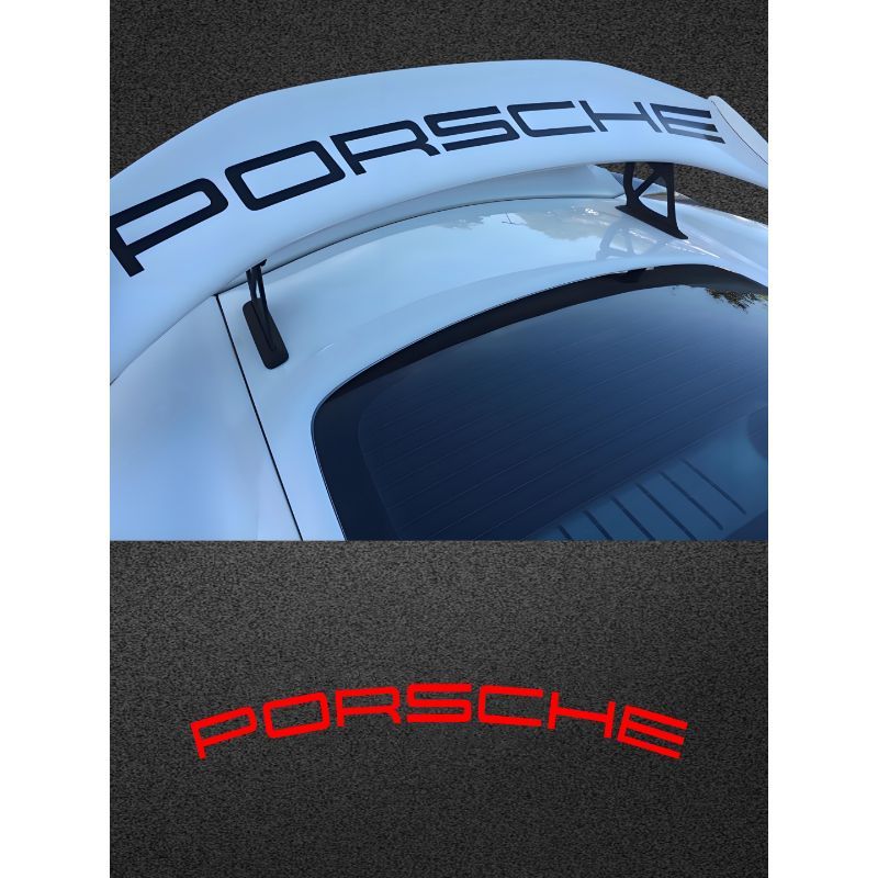 Suitable for PORSCHE stickers, 718, 911 GT4 rear wing spoiler air guide stripe decals