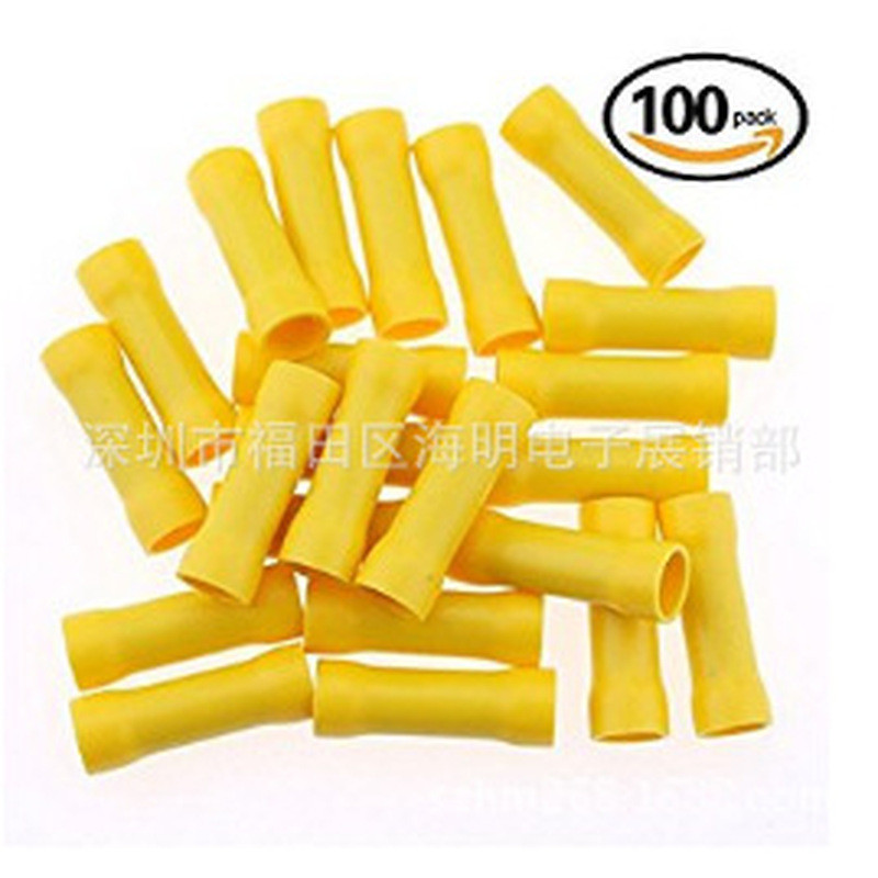 100 chiếc 12-10AWG Đầu nối mông Đầu nối dây cách nhiệt (Vàng / 12-10awg)