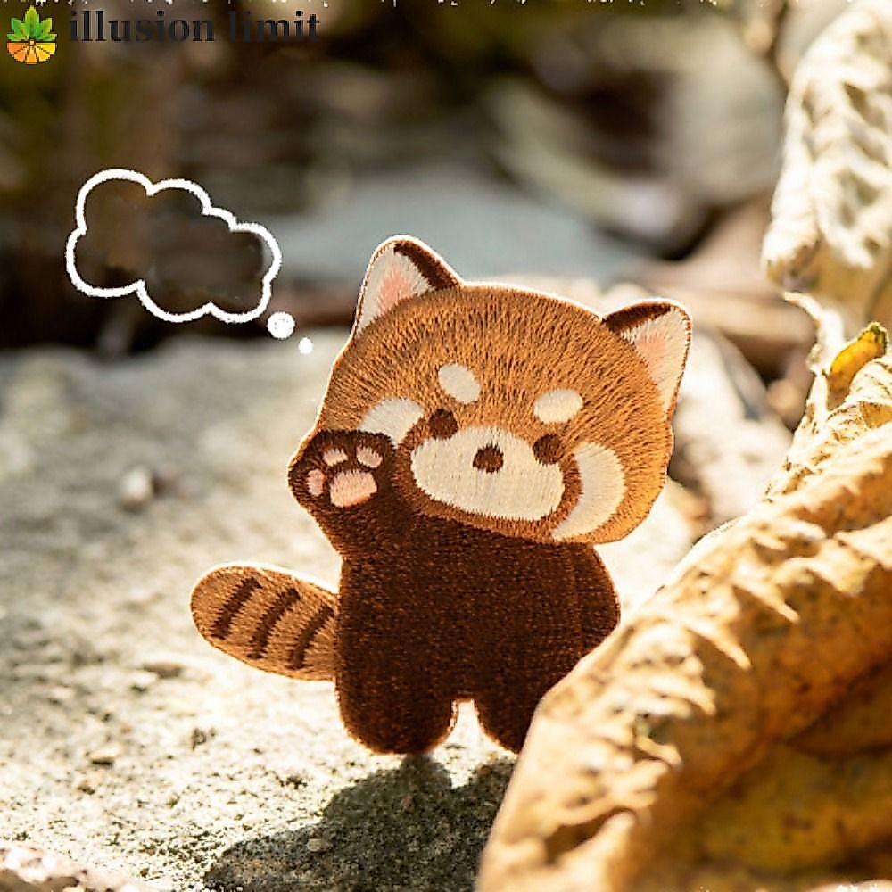 ILLUSION LIMIT Red Panda Patches DIY Trang phục kẹp tóc