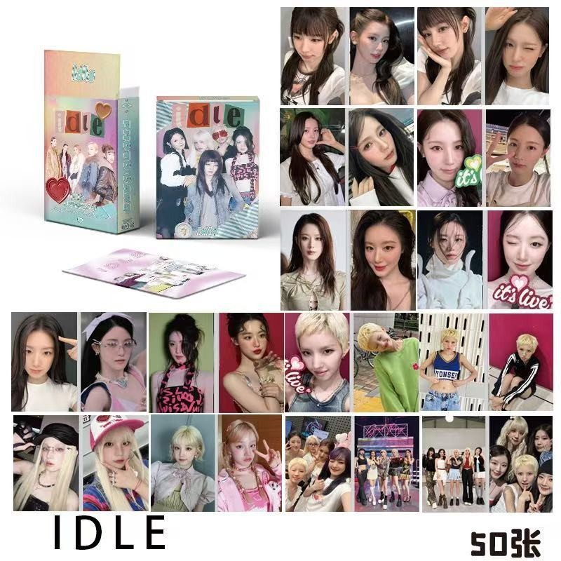 IDLE Hàng Hóa Photocard HD Album Polaroid Photo lomo Card 10Cm Thẻ Flash Gidle Cùng Phong Cách Thẻ C