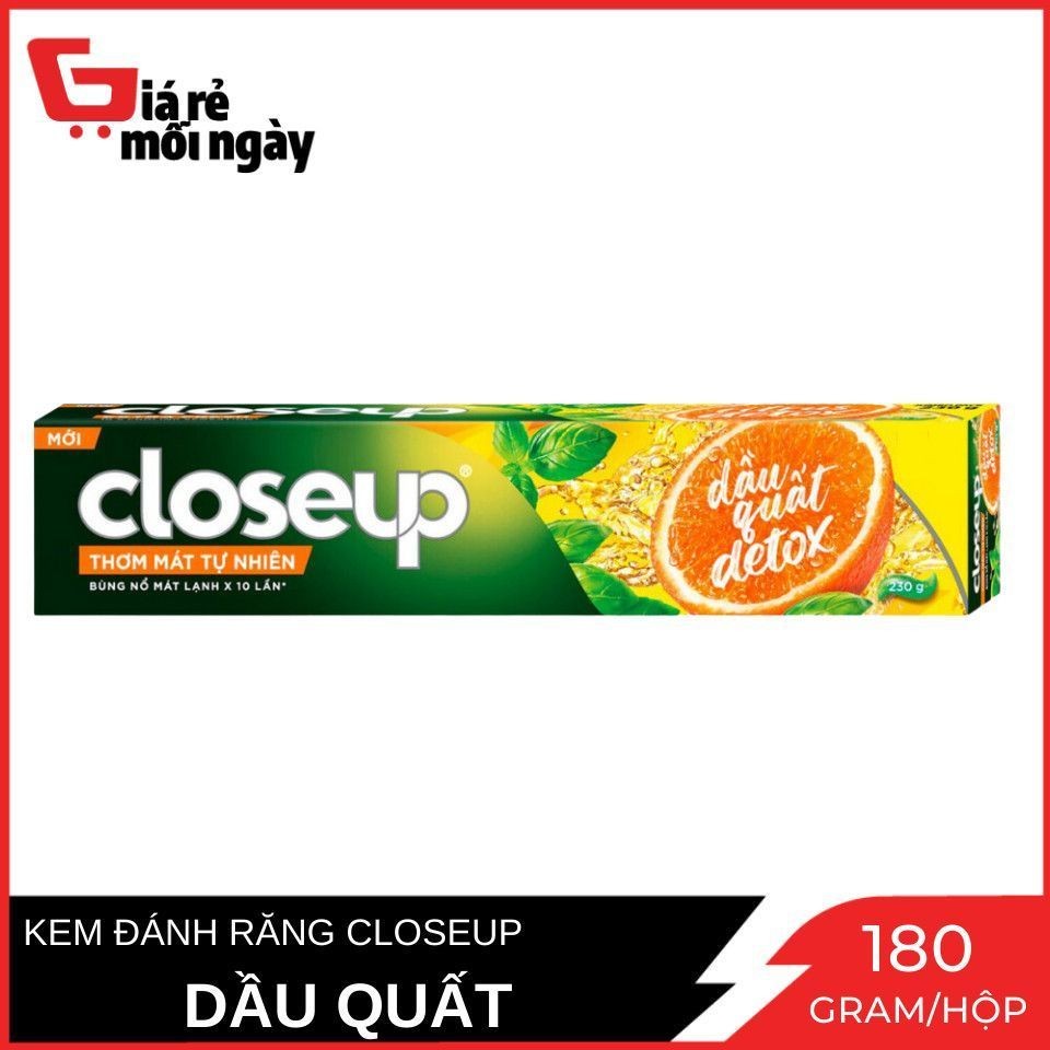 Kem Đánh Răng Closeup Dầu Quất Detox 180gr
