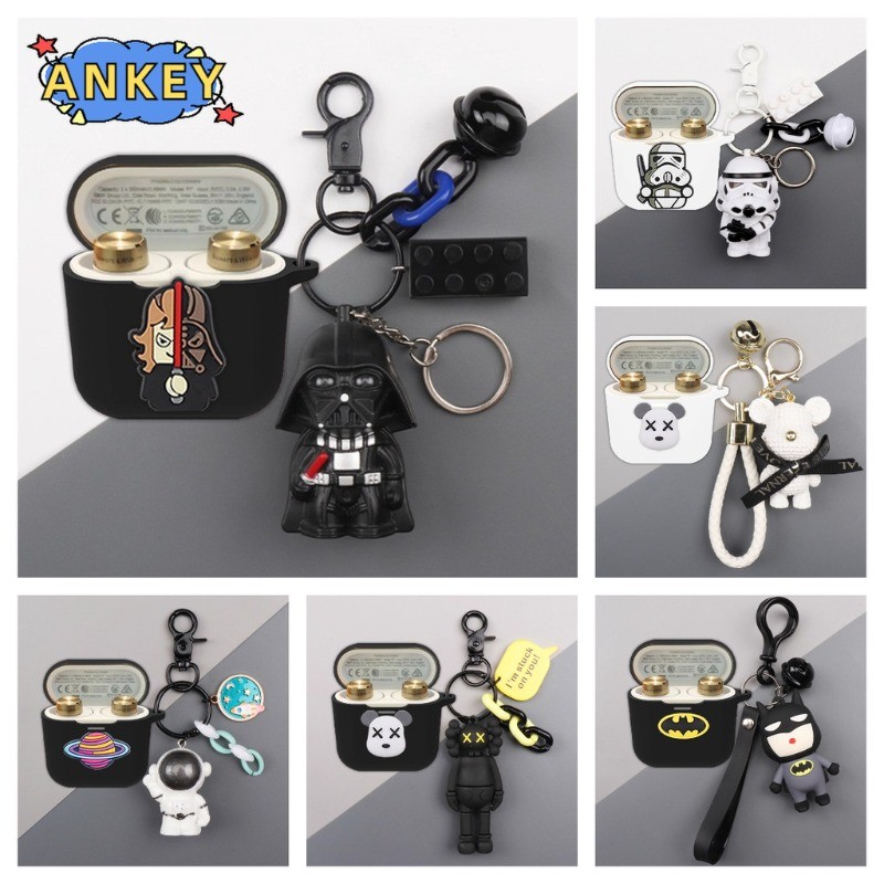 Case for Bowers & Wilkins Pi7 S2 / Pi5 S2 Protective silicone Black Warrior Cartoon Covers Bluetooth