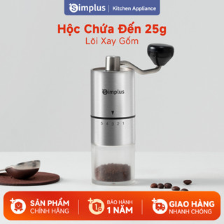 Simplus Máy xay hạt cà phê Simplus Cầm tay, Xay thủ công 20g Màu Inox MDJH002