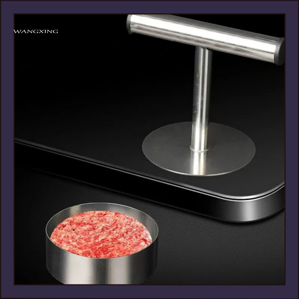 [WX] Easy Burger Press Burger Press Burger Press Thép không gỉ Burger Press Smasher Round Bacon Pres