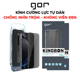 Kính Cường Lực iPhone Khung Tự Dán GOR x ORIO , Không Viền , Tự Lấy Bụi, Full Màn, Cảm Ứng Mượt Mà