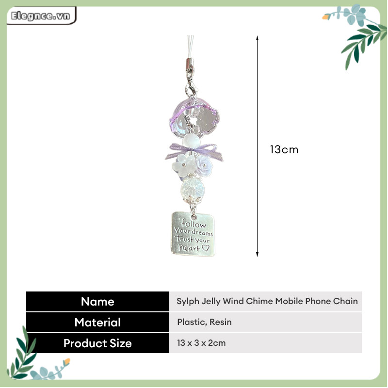 【Elevn】Dây đeo điện thoại chuông gió hình sứa yêu tinh đính hạt Có thể treo trên điện thoại di động và ba lô | BigBuy360 - bigbuy360.vn