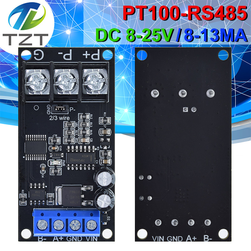 PT100 Platinum Chịu Nhiệt RTD Cảm Biến Nhiệt Độ Phát RS485 MODUBS RTU Module