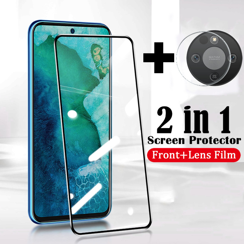 2 Gói Cho Honor X9D 5G Bảo Vệ Màn Hình Kính Cường Lực Phim + Ống Kính Bảo Vệ Camera Phim Cho Honor X