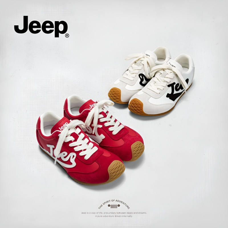100% Authentic JEEP Red German Training Shoes Nữ Phong Cách Mới Nhẹ Đế Mềm Chống Dính Giày Nữ Phù Hợ