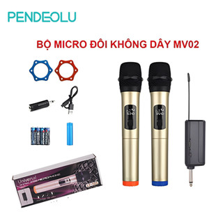 PENDEOLU Micro Karaoke Không Dây Cho Loa Kéo, Âm Ly MU02 Hát Vang. Chống Hú Rít. Cho Hát Karaoke Gia Đình