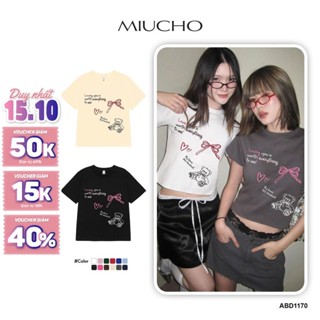 Áo thun baby tee hình nơ xinh form ôm ABD1170 Miucho in graphic new