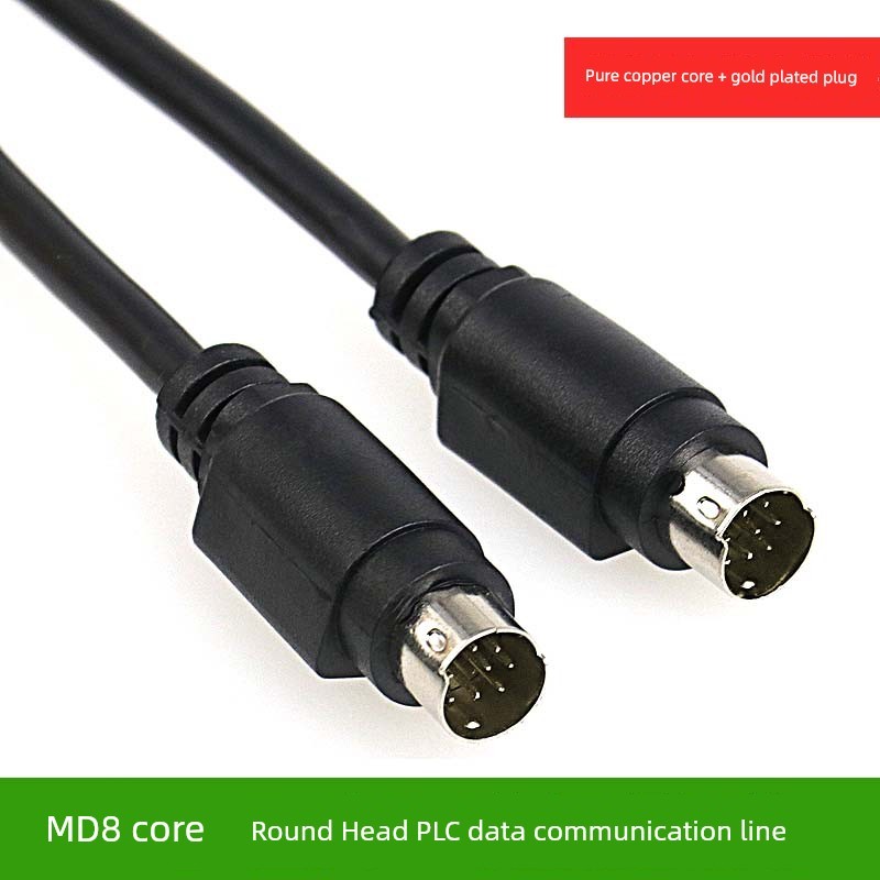 Đồng Nguyên Chất 8 Lõi Cắm MD8-Core Cáp Kết Nối PLC Nam Đến Nam Nam Đến Nữ Cáp Kết Nối Đầu Tròn 8 Ch