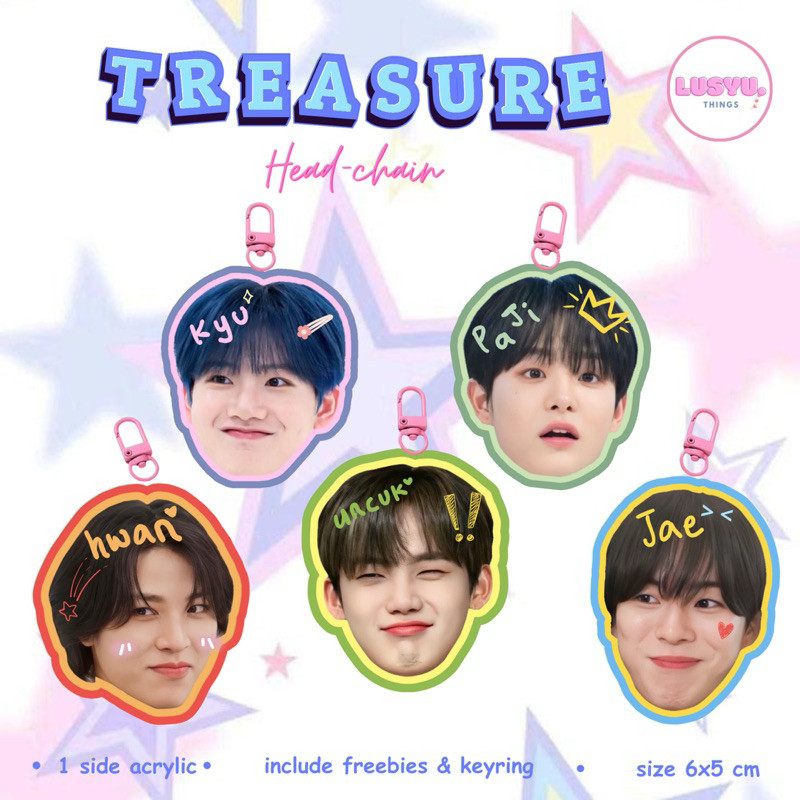 KEYCHAIN TREASURE KEPALA jihoon junkyu junghwan hyunsuk jaehyuk yo shi doyoung asahi jeongwoo haruto