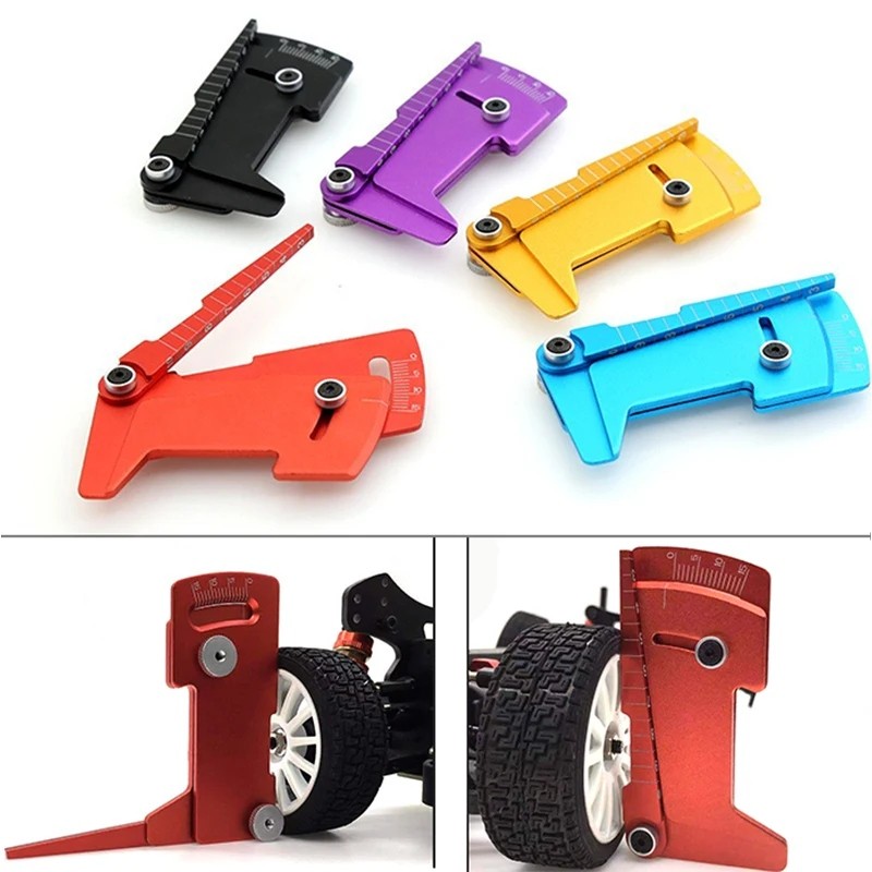 Thước có thể điều chỉnh Bánh xe Hub Cân bằng Thước Camber 15° Dụng Cụ Cho 1 / 10 1 / 12 RC Mẫu Xe YO