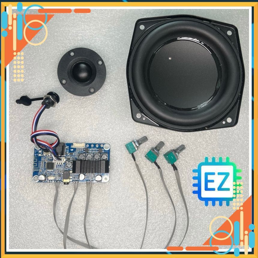 Combo làm loa mono DSP BDM3P BB2, Mạch BDM3P mod mono + củ loa bass boombox 2 + treble lụa kèm tụ