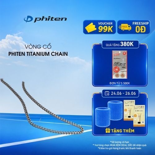 Vòng Cổ Phiten Titanium Chain Necklace TC664053 Hỗ Trợ Cân Bằng Cơ Thể Chăm Sóc Sức Khỏe Phong Cách Thời Trang