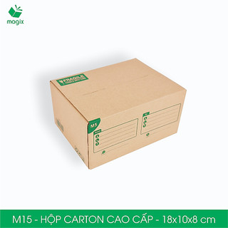 M15 - 18x10x8 cm - Combo 60 hộp carton đóng hàng cao cấp - Thùng carton gói hàng | Magix Packaging
