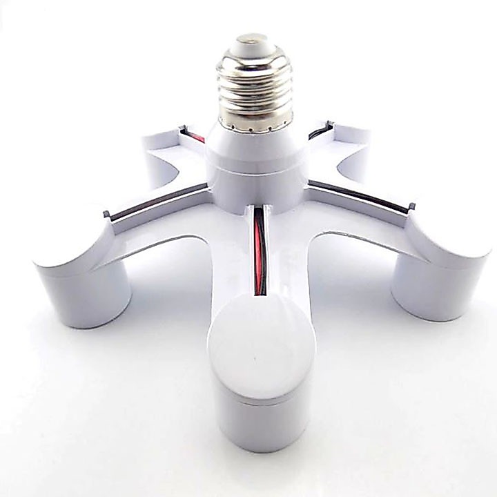 Đầu chia đui xoáy E27, biến 1 đèn thành 3-4-5 bóng, tiện lợi tức thì, dễ sử dụng