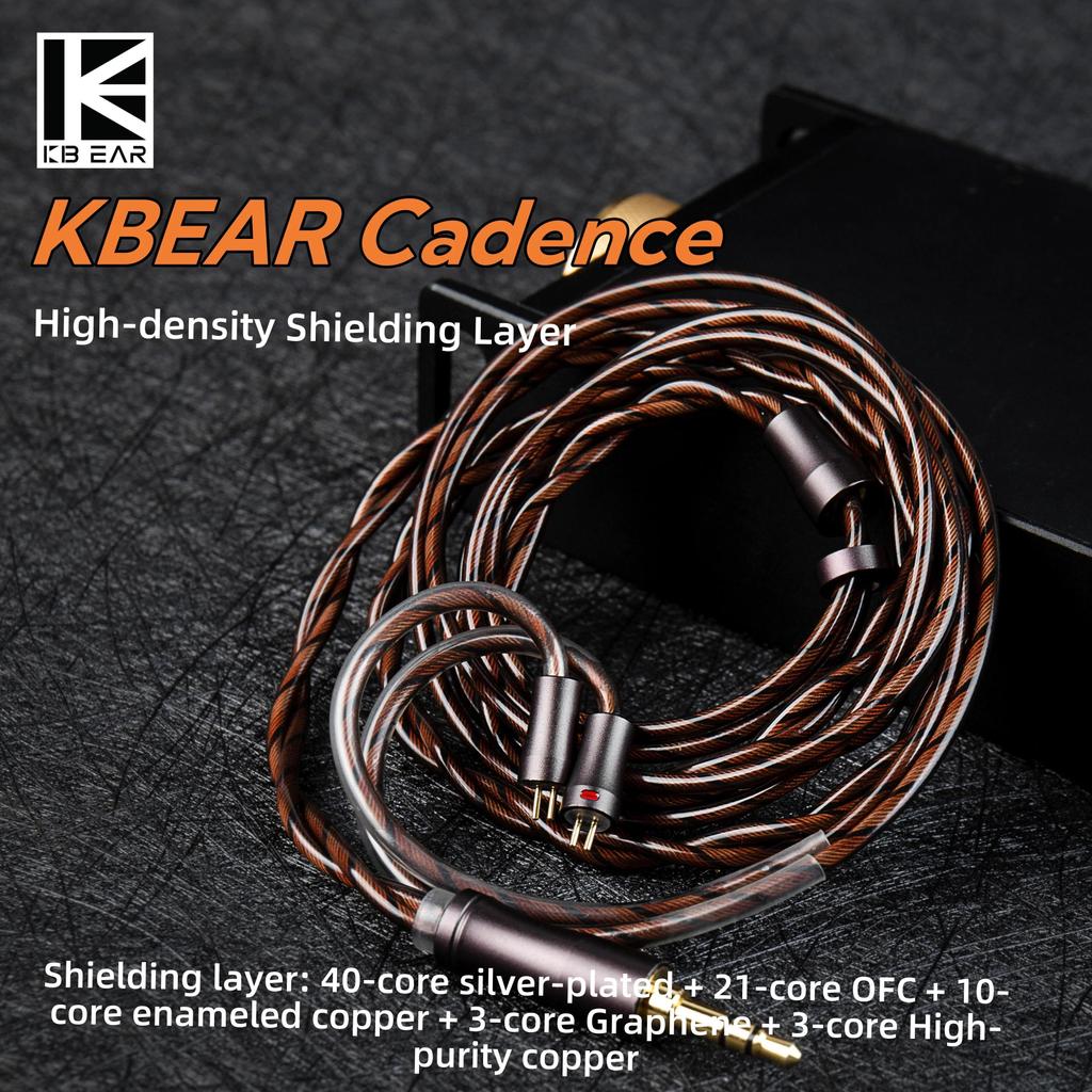 Cáp tai nghe KBEAR Cadence có đầu nối QDC / 0.78mm / MMCX 3,5mm / 4,4mm Dây nâng cấp bằng đồng nguyê