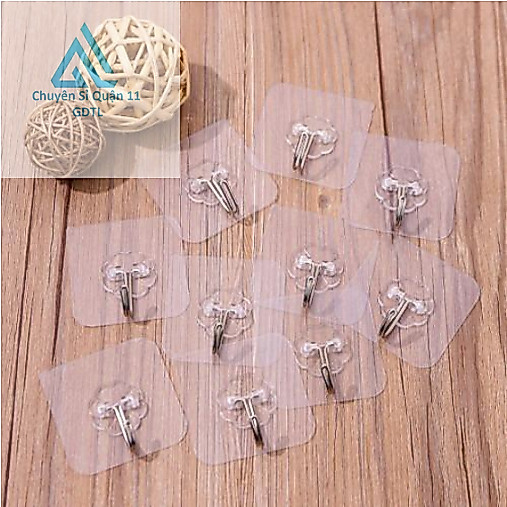 [Giá sỉ 600đ] combo 10 Móc dán tường siêu chắc chắn, MÓC DÁN THẦN THÁNH